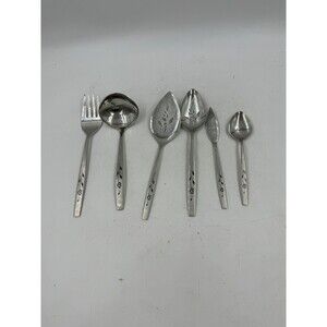 OneidaCraft 6 piece Serving Pieces Capistrano BLACK ROSE Deluxe Stainless